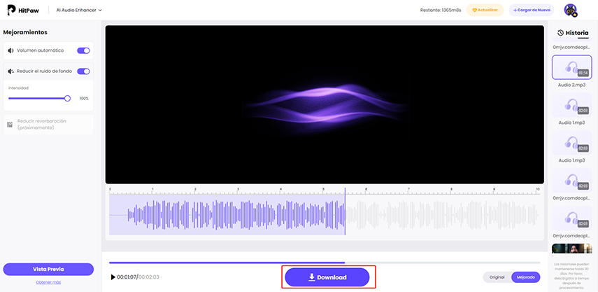 HitPaw AI Audio Enhancer gtatis online
